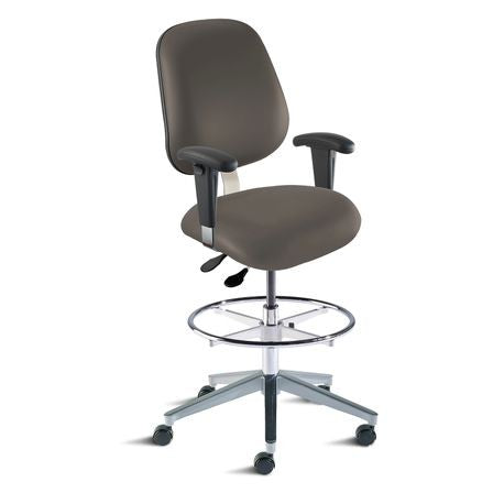 Wide-Seat Anesthesia Chair with Adjustable Arms, Claret