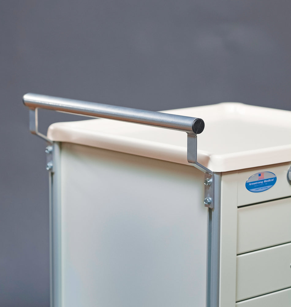 Push Handle for Carts with Mounting Tracks