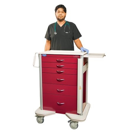 Premier Aluminum Solid Color Emergency Crash Carts / Code Carts