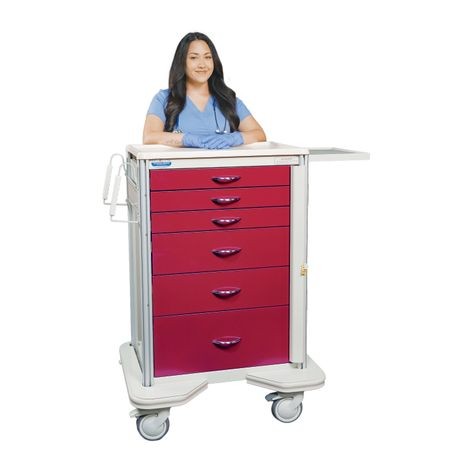 Premier Aluminum Two-Tone Emergency Crash Carts / Code Carts