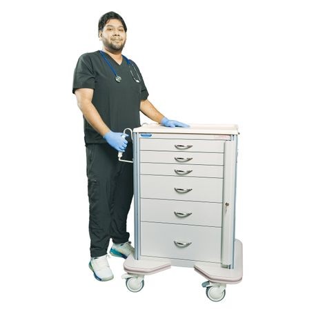 Premier Aluminum Solid Color Anesthesia Carts / Procedure Carts / Mobile Workstations